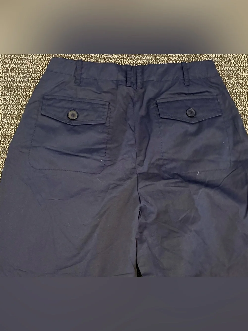 Zara Men's Navy Pleated Chinos